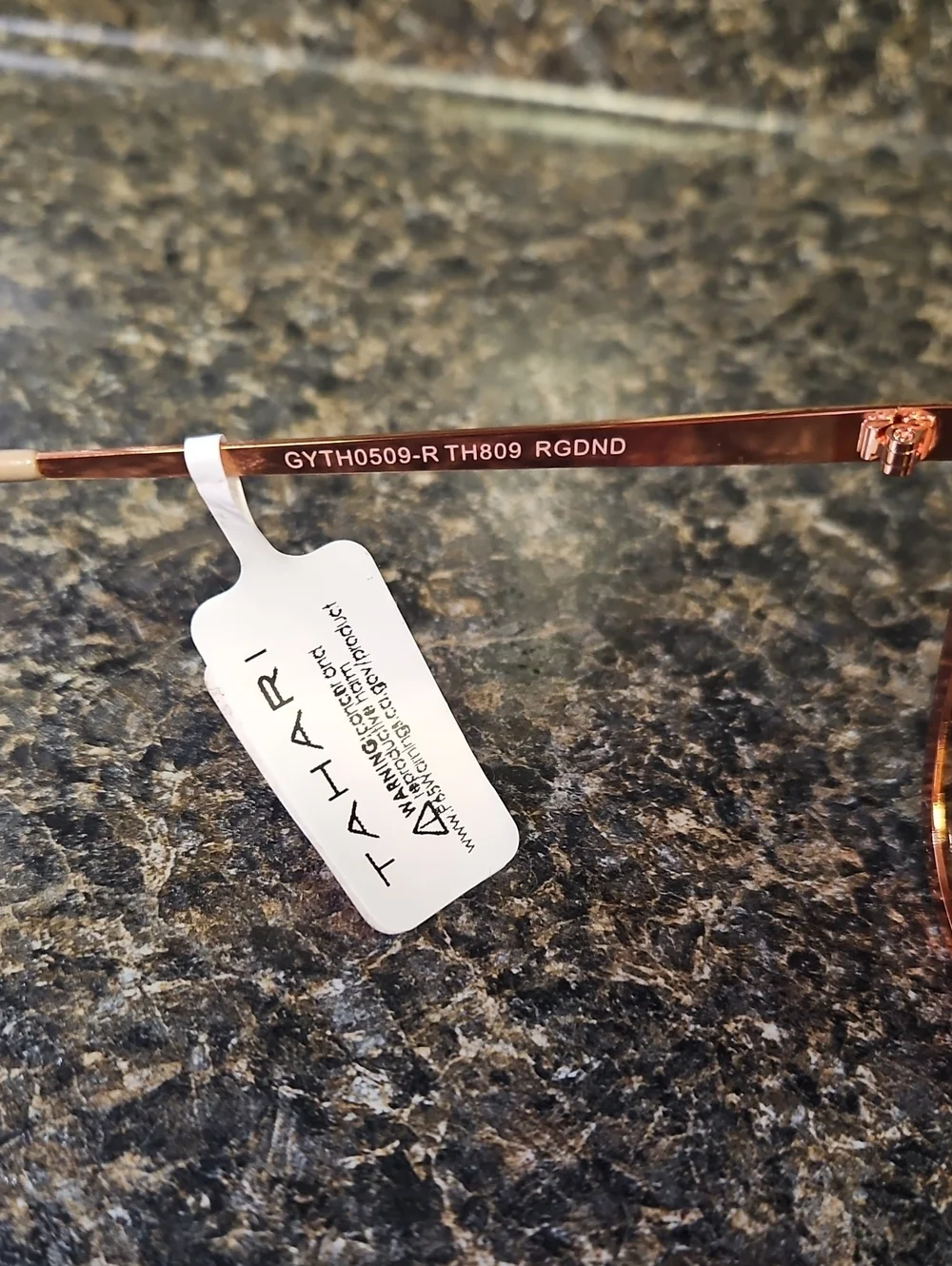 Tahari Rose Gold Cat Eye Gradient Lens Sunglasses BNWT